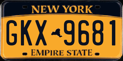 NY license plate GKX9681