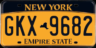 NY license plate GKX9682