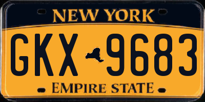 NY license plate GKX9683