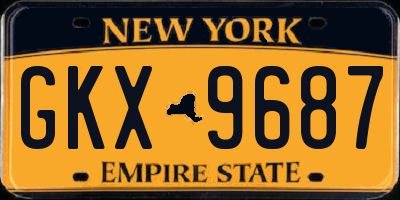 NY license plate GKX9687