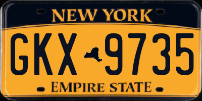 NY license plate GKX9735