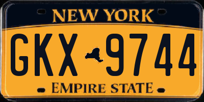 NY license plate GKX9744
