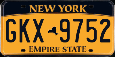 NY license plate GKX9752
