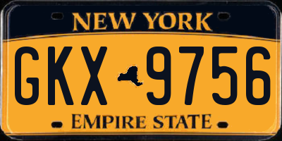 NY license plate GKX9756