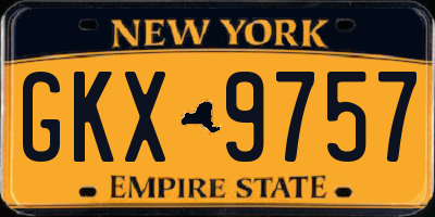 NY license plate GKX9757