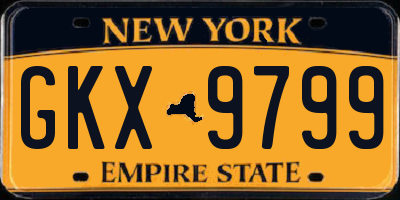 NY license plate GKX9799