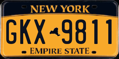 NY license plate GKX9811