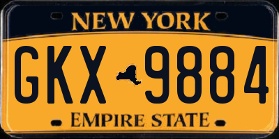 NY license plate GKX9884