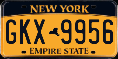 NY license plate GKX9956