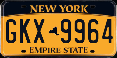NY license plate GKX9964
