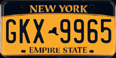 NY license plate GKX9965
