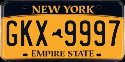 NY license plate GKX9997