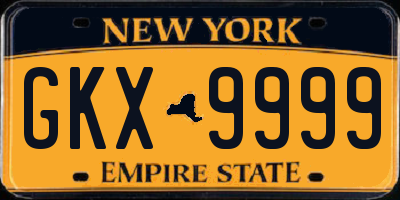 NY license plate GKX9999