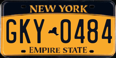 NY license plate GKY0484