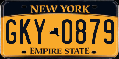 NY license plate GKY0879