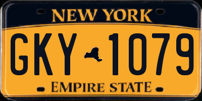 NY license plate GKY1079