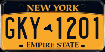 NY license plate GKY1201