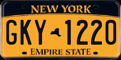 NY license plate GKY1220