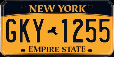 NY license plate GKY1255