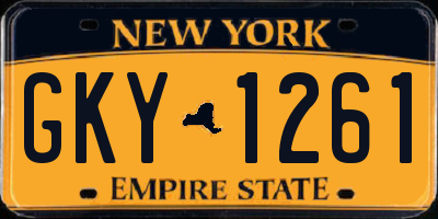 NY license plate GKY1261