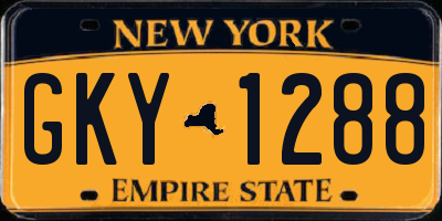 NY license plate GKY1288