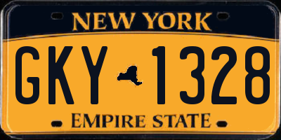 NY license plate GKY1328