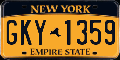 NY license plate GKY1359