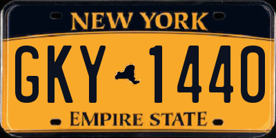 NY license plate GKY1440