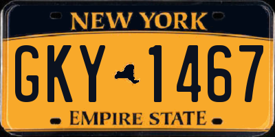 NY license plate GKY1467