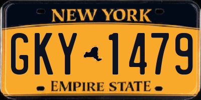 NY license plate GKY1479