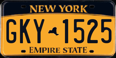 NY license plate GKY1525