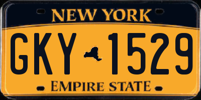 NY license plate GKY1529