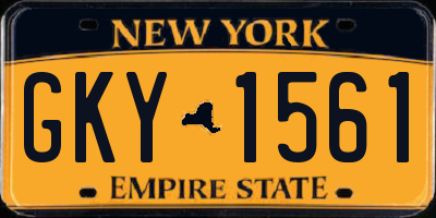 NY license plate GKY1561