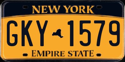 NY license plate GKY1579