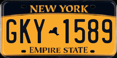 NY license plate GKY1589