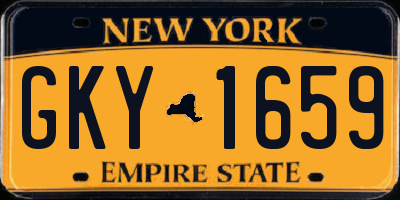 NY license plate GKY1659