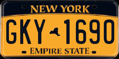 NY license plate GKY1690
