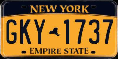 NY license plate GKY1737