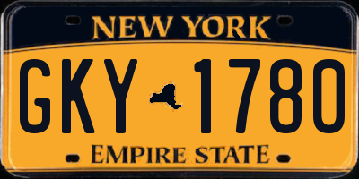 NY license plate GKY1780