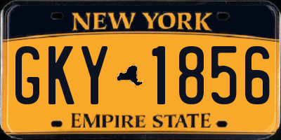 NY license plate GKY1856