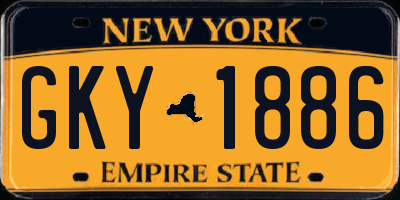 NY license plate GKY1886