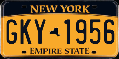 NY license plate GKY1956