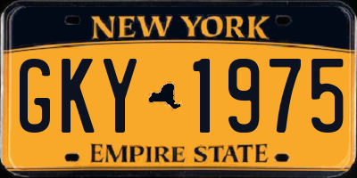 NY license plate GKY1975