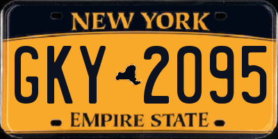 NY license plate GKY2095