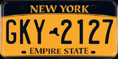 NY license plate GKY2127