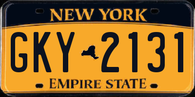 NY license plate GKY2131