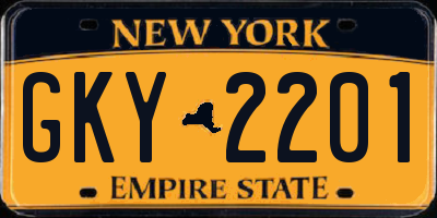 NY license plate GKY2201