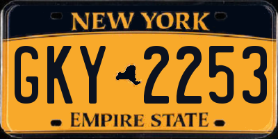 NY license plate GKY2253