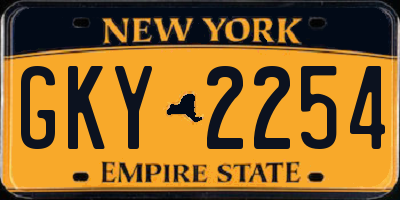 NY license plate GKY2254