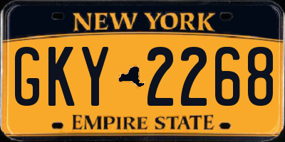 NY license plate GKY2268